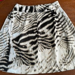 Worthington Zebra Abstract Skirt Belt Loops Size 16